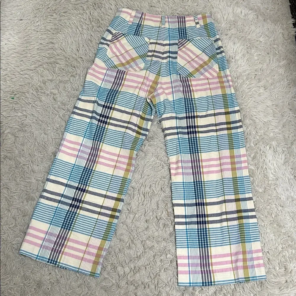 Anthropologie Maeve Colette Pastel Plaid Linen - Picture 5 of 10